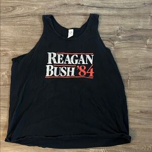 Black Reagan Bush '84 Tank Top